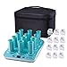 calista Hot Wavers Heated Hair Rollers, 1 inch and 1.2 inch Diameters Rollers(Set of 12)