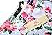Women Bubble Pleated Vintage Skirts Floral Print Size S CL6294-3