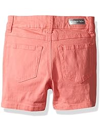 Limitado demasiado Stretch de las niñas de sarga 5 Pocket Short, 6x, Coral neón