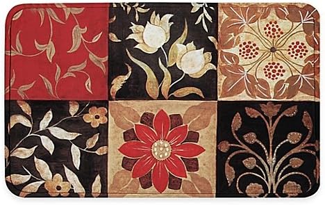 Medallion Red Rug Calm Chef Mat | 100% polyester | 19.6" L x 31.5" W x .5" H