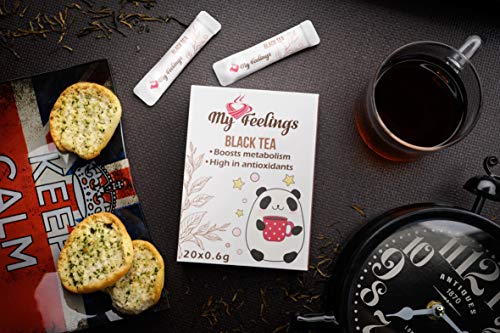 My Feelings Schwarztee - Pulverextrakt, 20 Sticks x 0,6 g – Bild 6