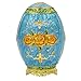 Retro Metal Automatic Toothpick Holder,Push Style Egg Shape Auto Toothpick Case for Home Restaurant Party Decoration,Rose,Blue