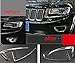 FMtoppeak Chrome Front Head Light Eyebrow Trim Cover for Jeep Grand Cherokee 2014-2016