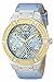 GUESS Women's U0289L2 Ice Blue Python Print Multifunction Watch