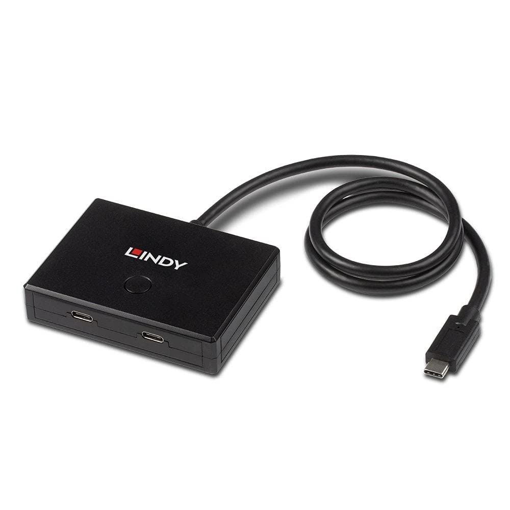 Lindy USB 3.2 Gen 1 Type C Bidirectional Switch, 2 Ports