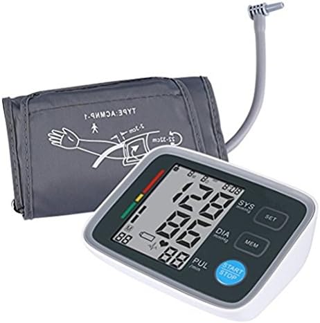 Fully Automatic Arm Digital Blood Pressure Monitor with Soft Adjustable Cuff, Large Screen Display Accurate Electronic BP Machine With Memory Storage Portable for Home Use