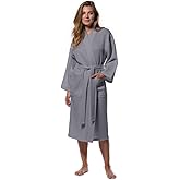Turquaz Lightweight Full-Length Robes For Women Waffle Kimono Bathrobe - Soft, Fast-Drying, Long-Lasting Cotton Blend Unisex
