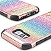 UARMOR Case for Galaxy S8 Plus, Samsung Galaxy S8 Plus Case, Luxury Glitter Bling Rugged Shockproof Dirtproof Stand Hybrid Slim Sparkle Shiny PU Leather Hard Case for Samsung Galaxy S8 Plus, Rainbow