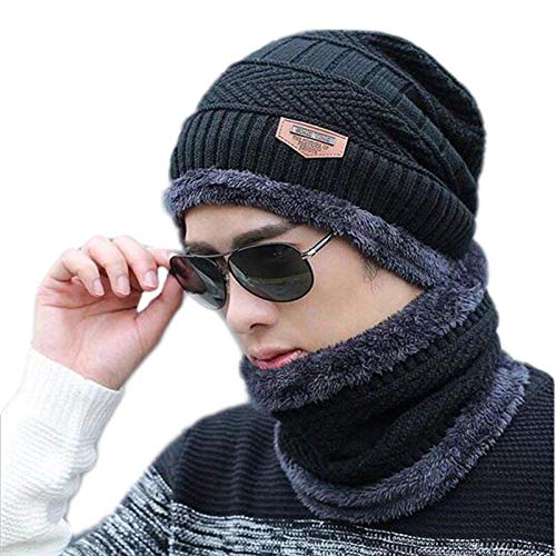 HUNTSMANS ERA Winter Knit Beanie, Hat, Neck Warmer Scarf and Woolen Gloves Set - Skull Cap for Men & Women (3 Piece) 3 HUNTSMANS ERA Winter Knit Beanie, Hat, Neck Warmer Scarf and Woolen Gloves Set - Skull Cap for Men & Women (3 Piece) - Image 3