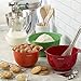 KitchenAid Classic Plastic Mixing Bowls, Green/Red/Orange, Set of 3 -