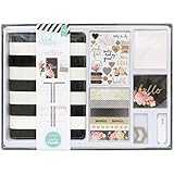 Heidi Swapp Memory Planner Kit by American Crafts | Black and White Striped | 929 Pieces