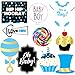 Baby Shower Boy Photo Booth Props - 53 Pieces - Baby Shower Decorations, Gifts, Favors and Supplies for Boy - Pregnancy Announcement - Gender Reveal Party