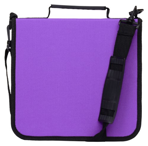 288 Capacity CD/DVD Carrying Case - Purple - with New and Improved Inserts, double the thickness and all tabs pulled