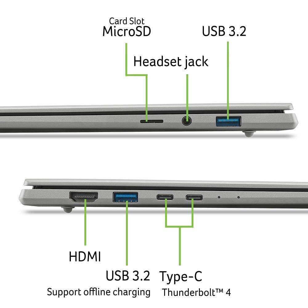 Acer Swift 16 AI OLED (SF16-71T-993G) AI Laptop, Copilot+ PC, 16" WQ2.8K OLED 120Hz Touch-Display, Intel Core Ultra X9 388H, 32 GB RAM, 1 TB GB SSD, Intel Arc B390 Grafik, Windows 11, QWERTZ Tastatur 4