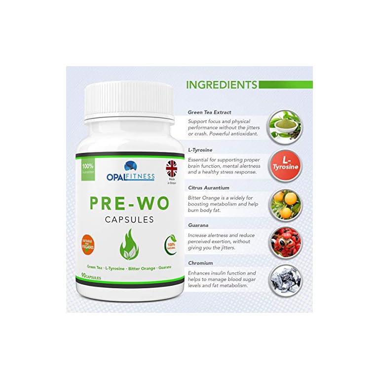 Pre Workout Capsules by Opal Fitness Thermogenic Weight