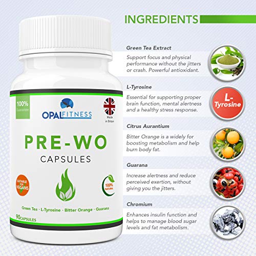 Pre Workout Capsules by Opal Fitness Thermogenic Weight Management