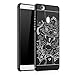 Huawei Honor Note 8 Case, LWGON Shockproof Silicone Protective Case for Huawei Honor Note 8 Dragon 3d Design Cases (3D black)