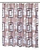Carnation Home Fashions Lexington Extra Wide Printed Fabric Shower Curtain, 108-Inch by 72-Inch