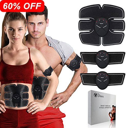 UPC 653451980362, Muscle Toner Abdominal Toning Belt Muscle Trainer ABS EMS Body Fit Toning Belt Unisex Fitness Training Gear Portable Wireless Body Exercise Equipment for Men Women by Depp’s