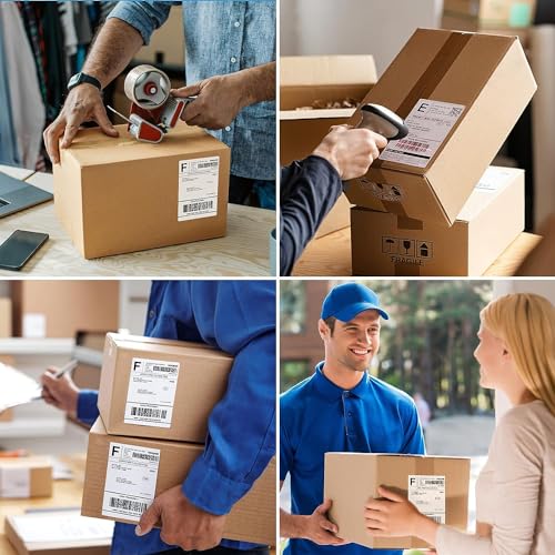 500 Etiquetas Térmicas Directas 4" x 6", Papel Adhesivo para Impresora - Perforadas y con Adhesivo Resistente, Grado Comercial