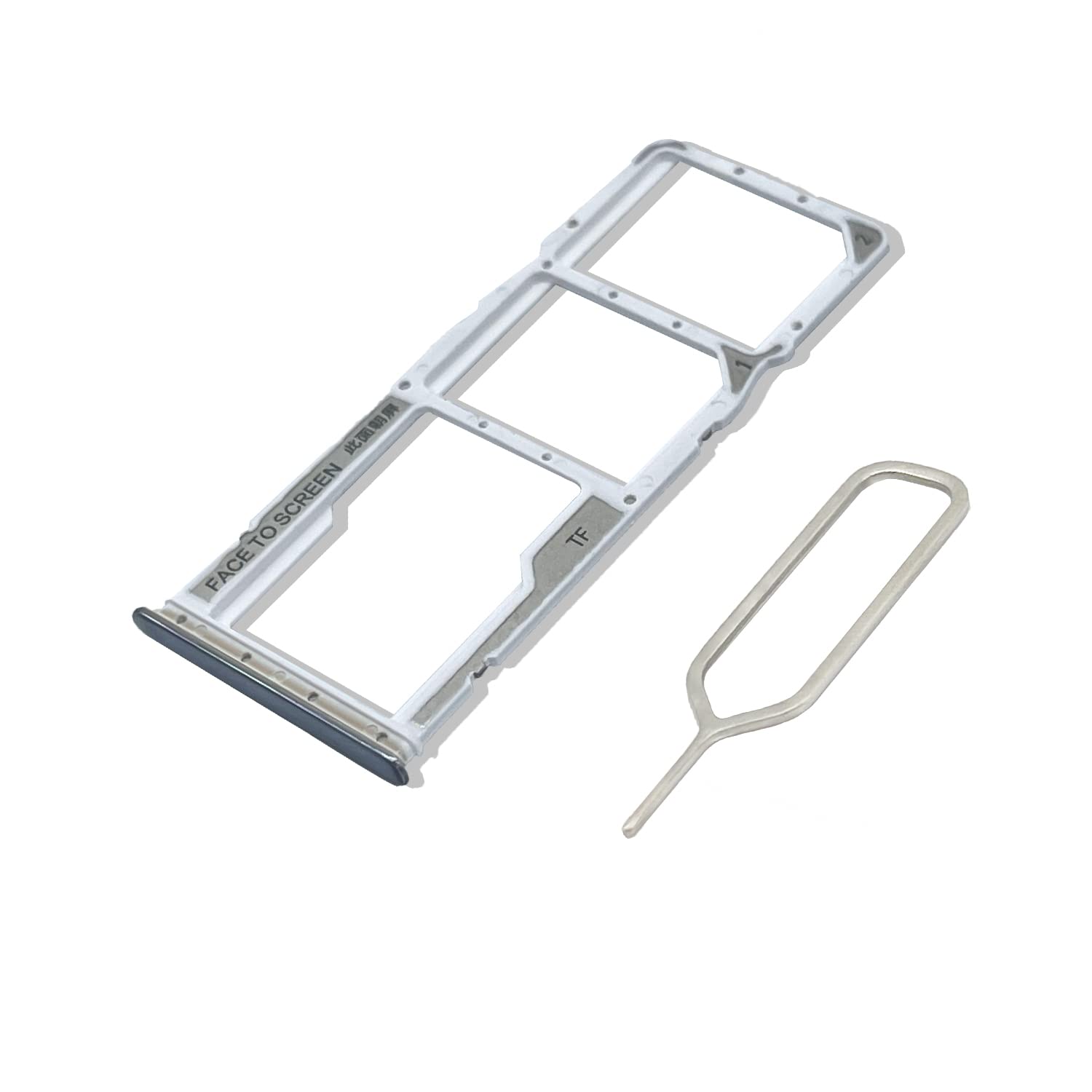 Eonpam Original DUAL SIM Card Slot Tray Holder Replacement for (Xiaomi Redmi Note 10/Note 10S/Note 10 Pro) Incl SIM Pin (White)