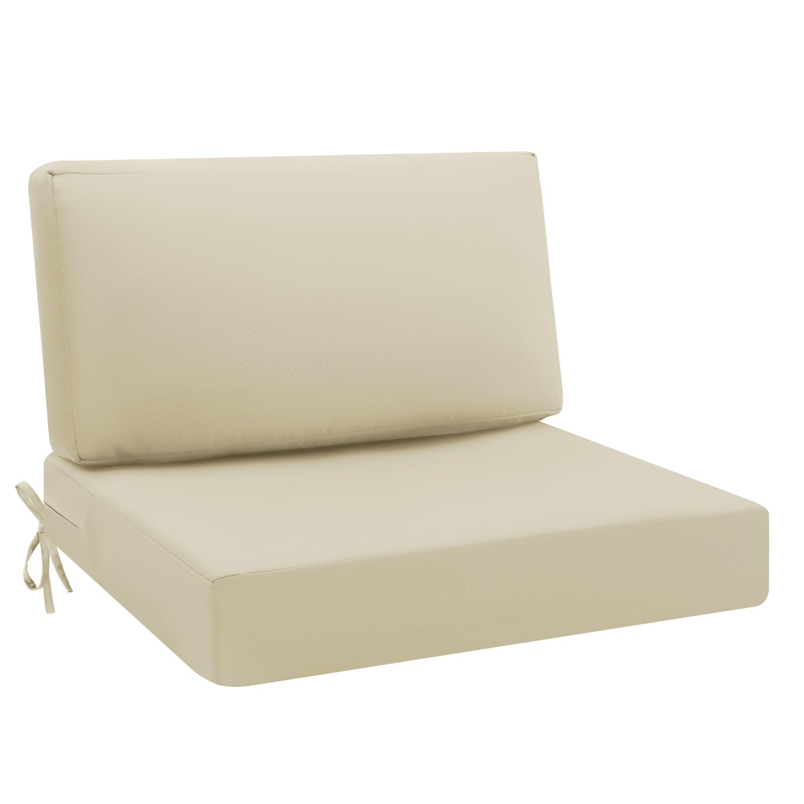 Photo 1 of idee-home Outdoor Cushions for Patio Furniture, Outdoor Seat Cushion, Waterproof Hampton Bay Deep Seat Replacement Couch Chair Cushions for Garden Lawn Backyard Deck, 28.5 x 28.5 Beige