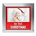 Lil Peach My First Christmas Silver and Red Photo Frame, Baby's First Christmas Picture Frame, Baby Holiday Keepsake, Gift For New And Expecting Parents