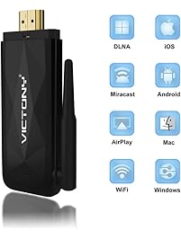 VICTONY 2.4G+5G WiFi Display Dongle TV,1080P Wireless Dongle, High Speed HDMI Miracast Dongle Android/iOS Smartphone Tablet Apple Mac iPhone iPad