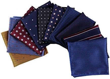 Mens Printing Pocket Patterns Square Handkerchief Wedding Party(pack of 10)
