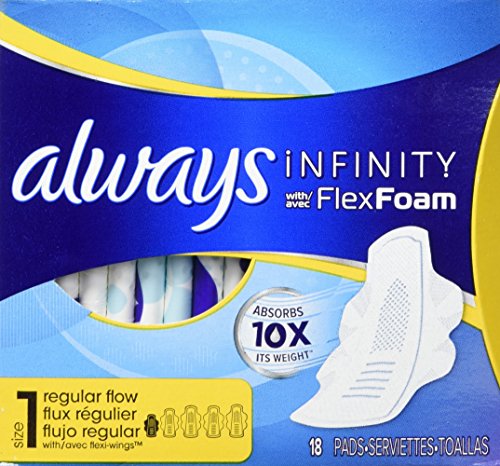 Always Infinity  Sanitary Pads - Regular, 18 count
