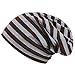 DJT Unisex Striped Slouchy Beanie Skull Hat