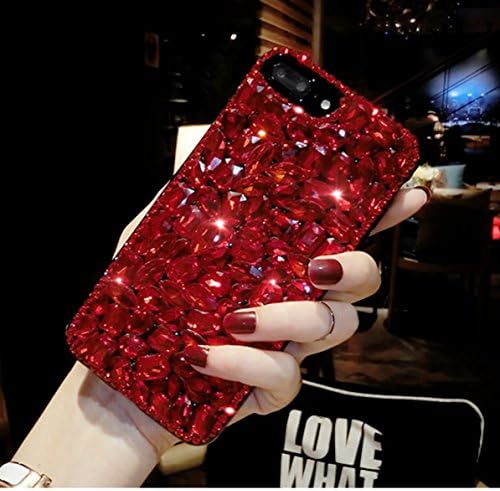 Sasa(TM) iPhone X Case , iPhone 10 Case ,Luxury Super Shining Crystal Bling Hard Case Cover for iPhone X / iPhone 10 (Y2017 release) (Red)
