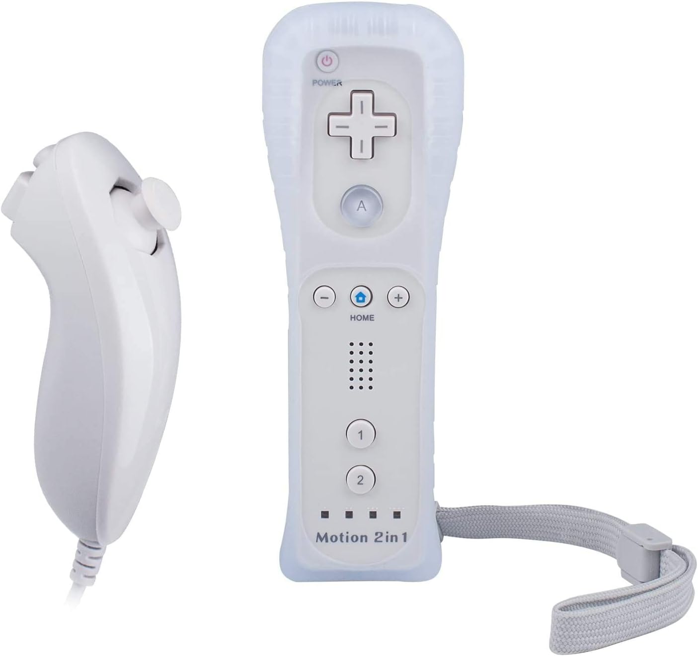 Atopoo Wii Telecommande Manette De Jeu A Distance Remplacable Avec Manette Nunchuck Etui En Silicone Et Dragonne Pour Nintendo Wii Et Wii U Blanc Amazon Fr Jeux Video
