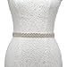 Remedios Embellished Satin Sash Bridal Wedding Belt for Women,White
