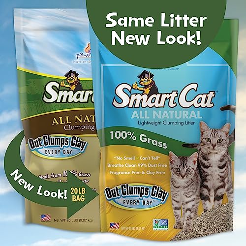 SmartCat All Natural Clumping Cat Litter, 20 Pound (320oz 1 pack