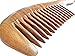 Unique Gift - Olina No Static Premium Quality Natural Green Sandal Wood Comb with Natural Wood Aromatic Smell (Wide-Tooth 3.5mm, Green Sandal Wood)