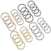 TecUnite 400 Pieces Hair Rings Braid Rings Hair Hoops Hair Clips Jewelry with a Storage Box, 4 Colors, 2 Sizes