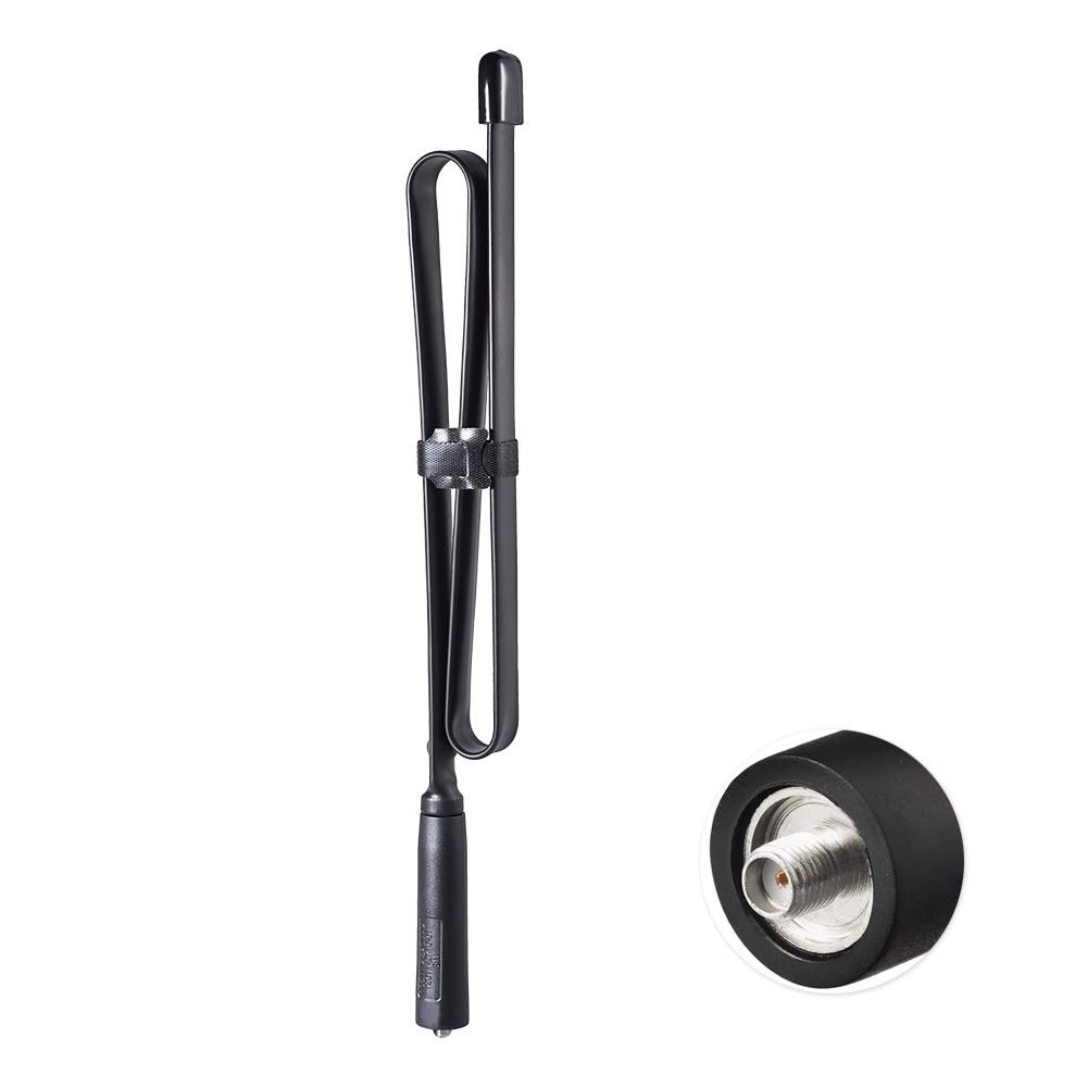 Bingfu Dual Band VHF UHF 136-460MHz 79cm Foldable CS Tactical SMA Female Ham Radio Aerial Antenna for Baofeng BF-F8HP UV-5R UV-82 BF-888S Handheld CB Ham Radio Two Way Walkie Talkie