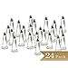 24 Piece TrueCraftware Tower Salt Pepper Shakers - 1 oz Capacity - Chrome Top and Glass Body