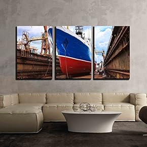 Cargo Ship is Being Renovated in Shipyard Gdansk...