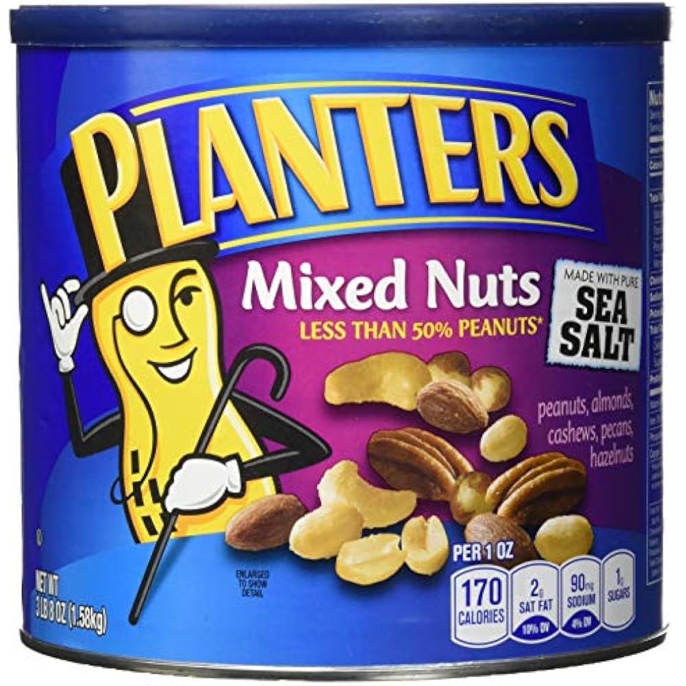 PLANTERS Mixed Nuts Salted Snacks Almonds Cashews Hazelnuts Pecans
