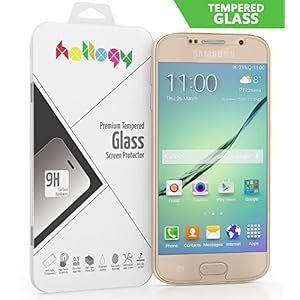 Galaxy S6 Screen Protector, Hallogy for Samsung Galaxy S6- Protect Your Phone's Screen From Fingerprints, Scratches, Cracks and Daily Wear & Tear - Ultra-Clear Triple-Layer Glass Is Virtually Invisible - 99.9% Touch Accurate - 100% Satisfaction Guaranteed & Lifetime Warranty