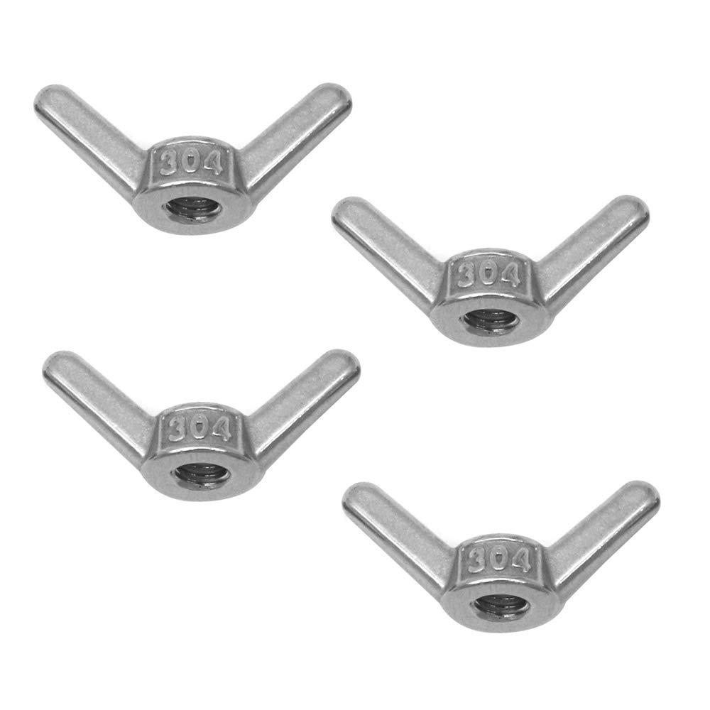POFET 4Pcs M12 304 Stainless Steel Corner Nuts, Hand Screw Butterfly Nut, Wire Rope Chain Accessories - Image 4