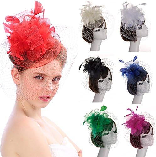 New 2019 Fascinators Hat Sinamay Flower Mesh Feathers Cocktail Flower Derby Hat