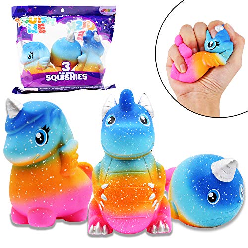 Joyin 3 Pack Jumbo Galaxy Design Squishy Slow Rising Fantasy Animal Toy Slow Rising Stress Relief Soft Squeeze Kawaii Animal Friends Toys For Boys And Girls Pricepulse