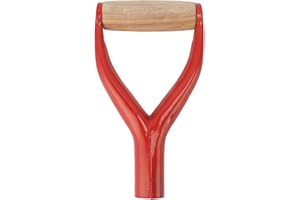Shovel Handle, Premium Iron and Beech Grip, Ergonomic Y Shaped Design, 15 Percent Reduction in Lower Back Pressure, Convenien