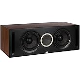 ELAC Debut Reference C5.2 Center Channel Speaker - Black Baffle, Walnut Cabinet