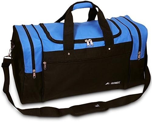 Everest Luggage Sports Travel Gear Bag, Royal Blue / Black Medium