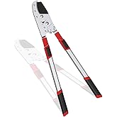 GARTOL Heavy-Duty Extendable Loppers, 28"-41" Telescopic Tree Trimmer, Double Ratcheting Branch Cutter, Anvil Lopper for Thick Branches, Cuts 2" Dry Wood