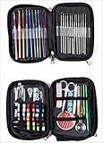 Sewing Kit+Knitting Kit - Most Useful For Home,Travel And Emergency. Perfect For Beginners, Adults And Kids. Includes 18 Spools Of Thread, 49 Pieces Crochet Hooks Yarn Knitting Needles Full Set & More